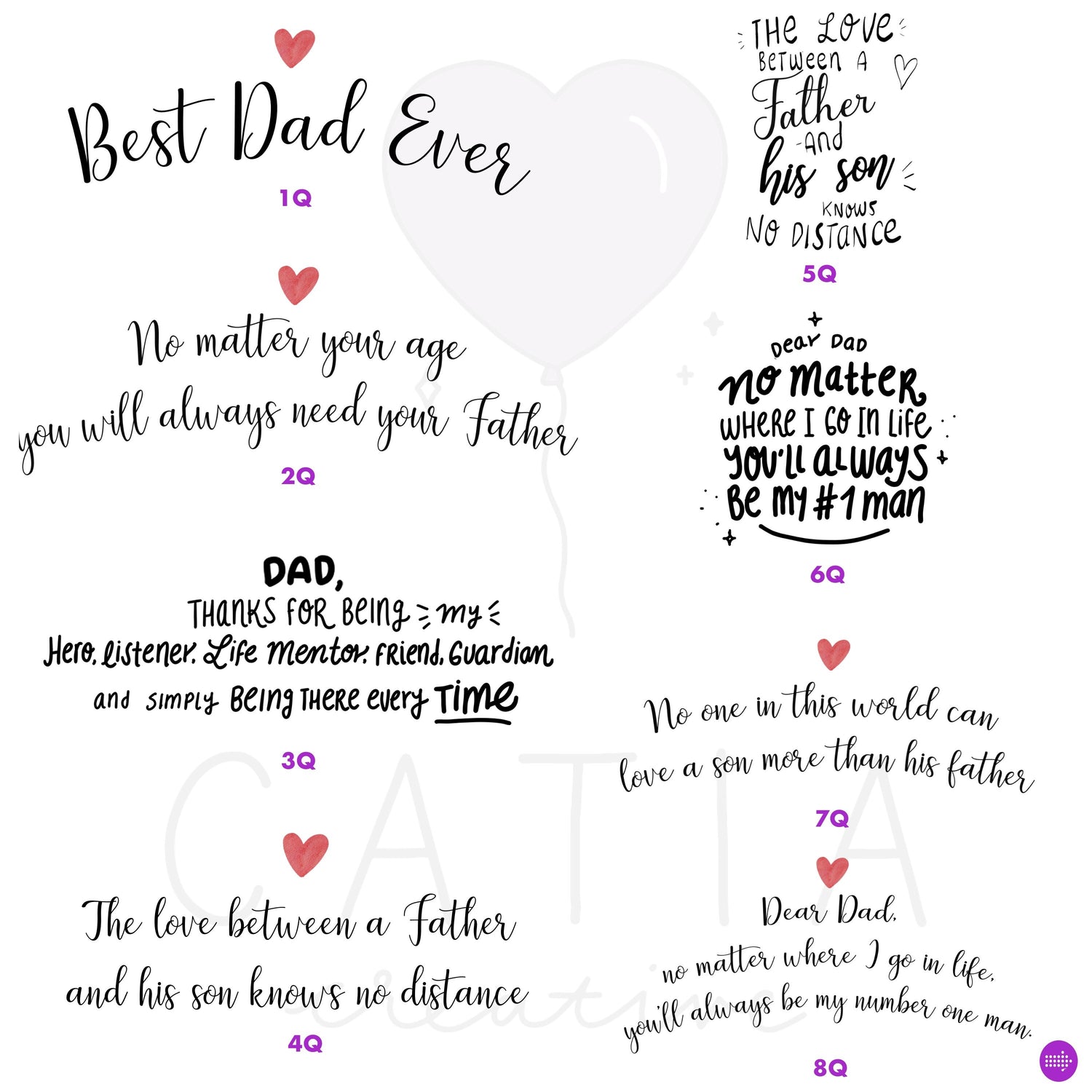 Dad and Son Customizable Canvas Illustration