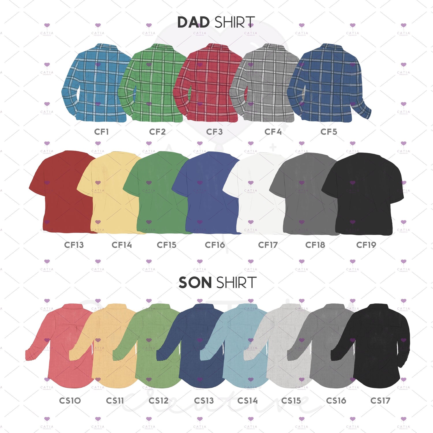 Dad and Son Customizable Canvas Illustration