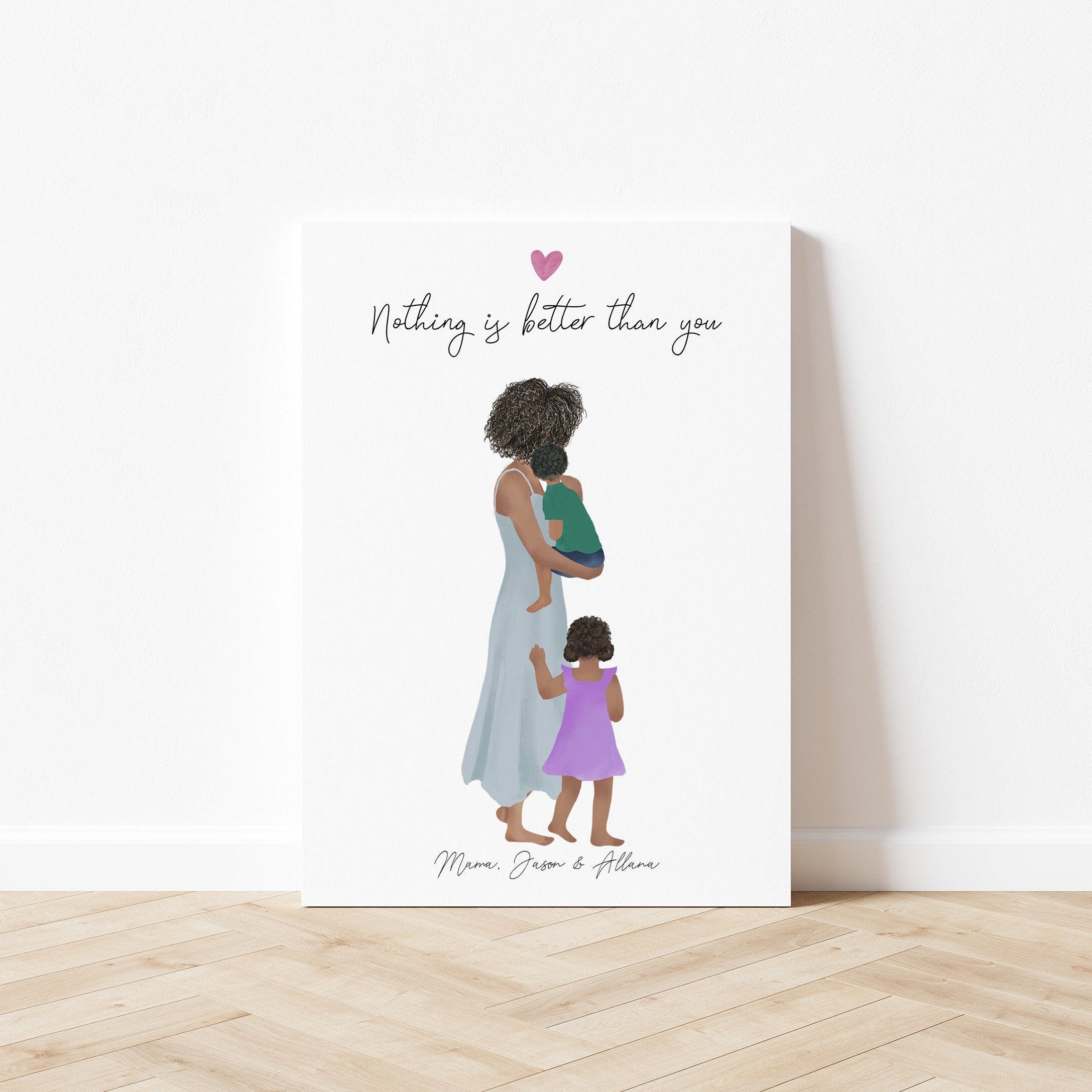 Mom and Kids Customizable Artwork