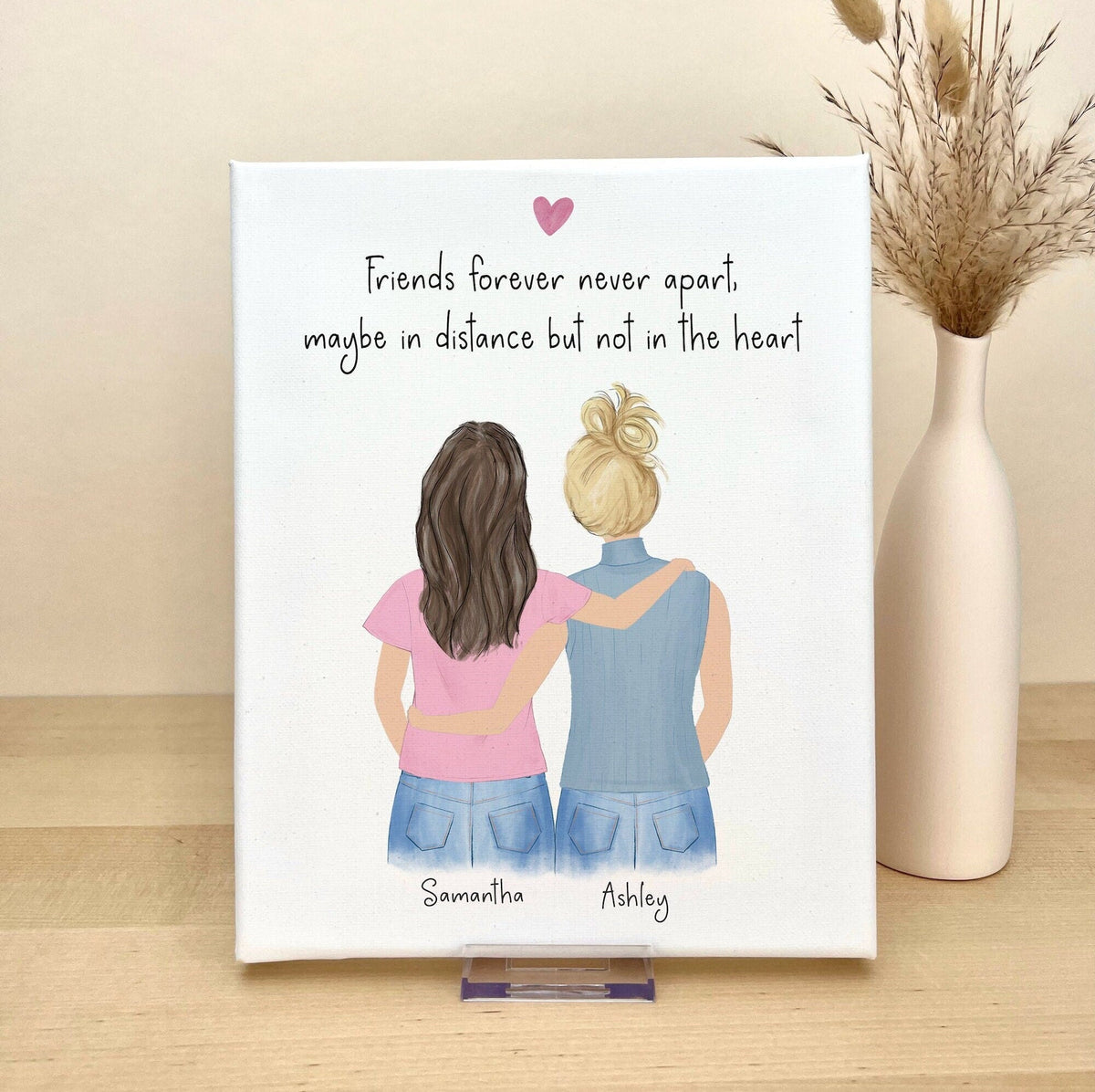 Best Friends Forever personalized canvas print - custom wall art by Catia Creative