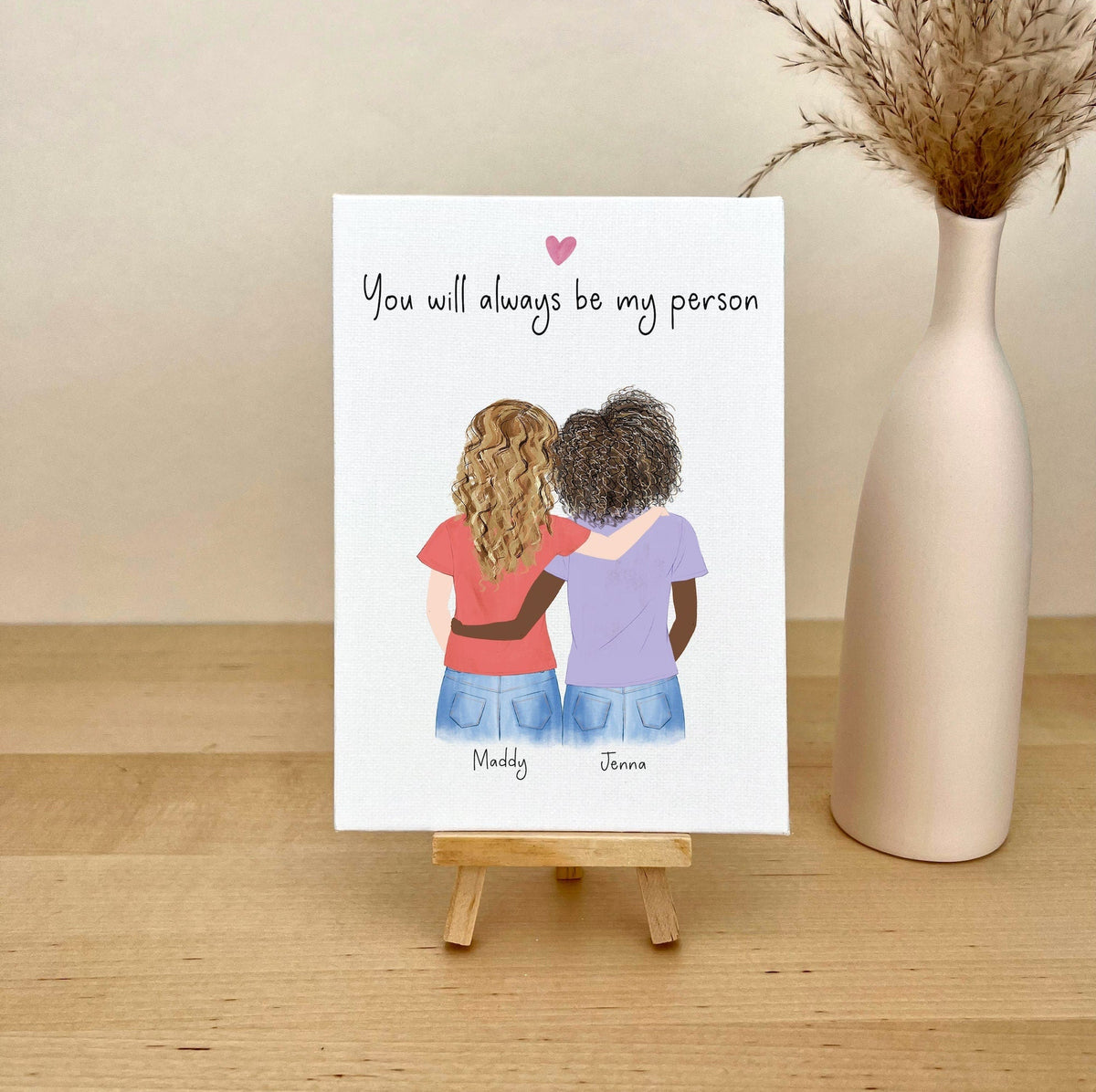 Best Friends Forever Personalized Canvas Print | Custom Wall Art | Best Friends Gift