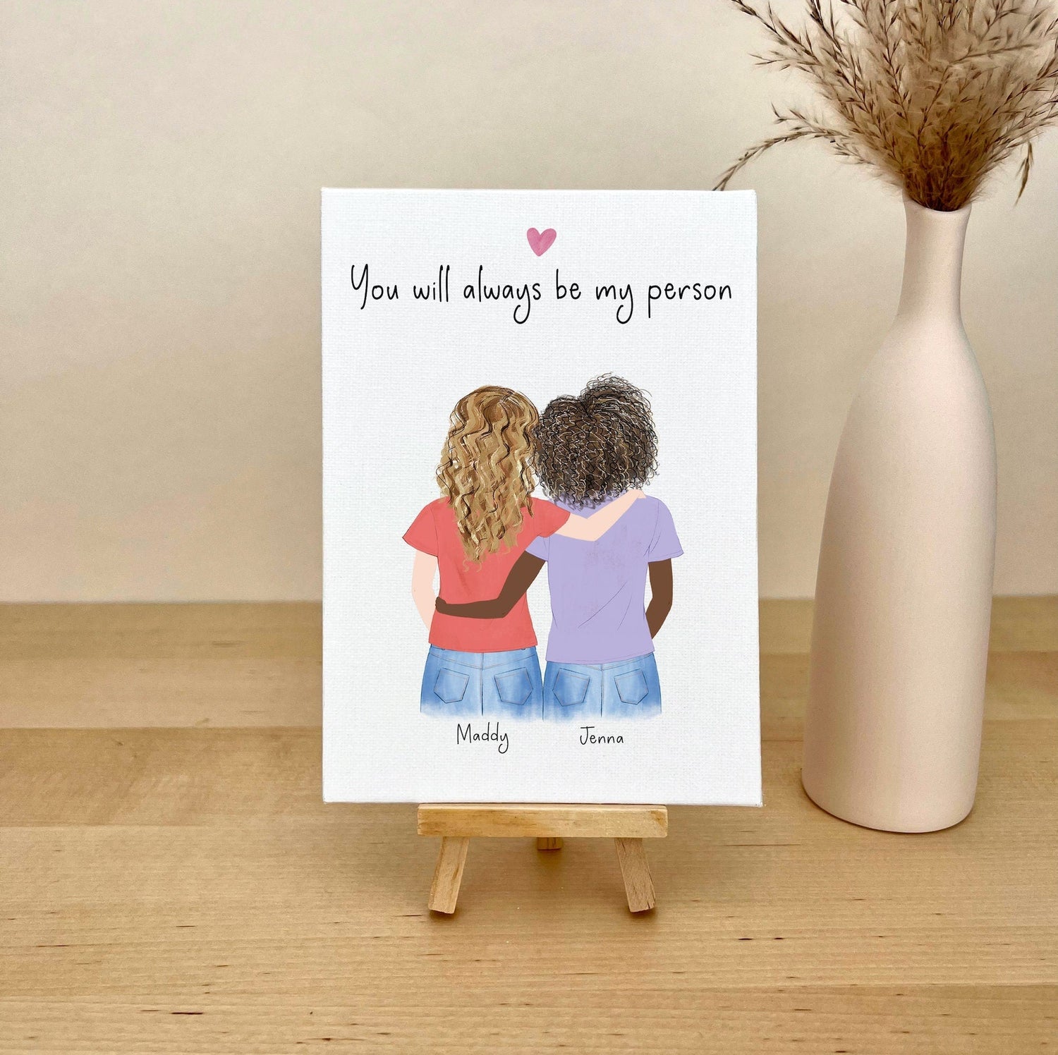 Best Friends Forever - Personalized Canvas Wall Art