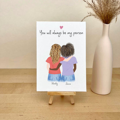 Best Friends Forever - Personalized Canvas Wall Art