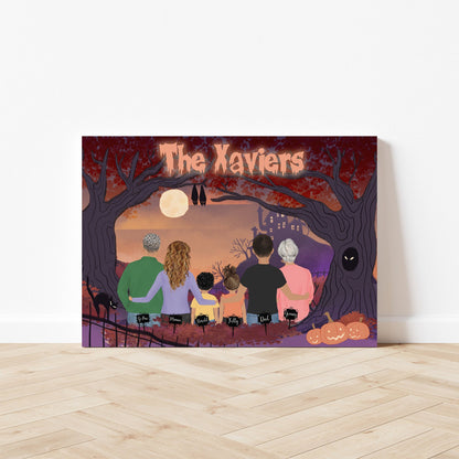 Customizable Halloween Family Wall Art