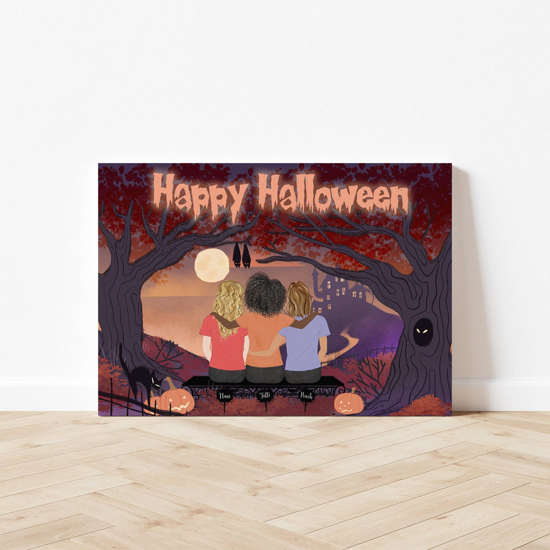 Haunted Best Friends - Personalized Wall Art