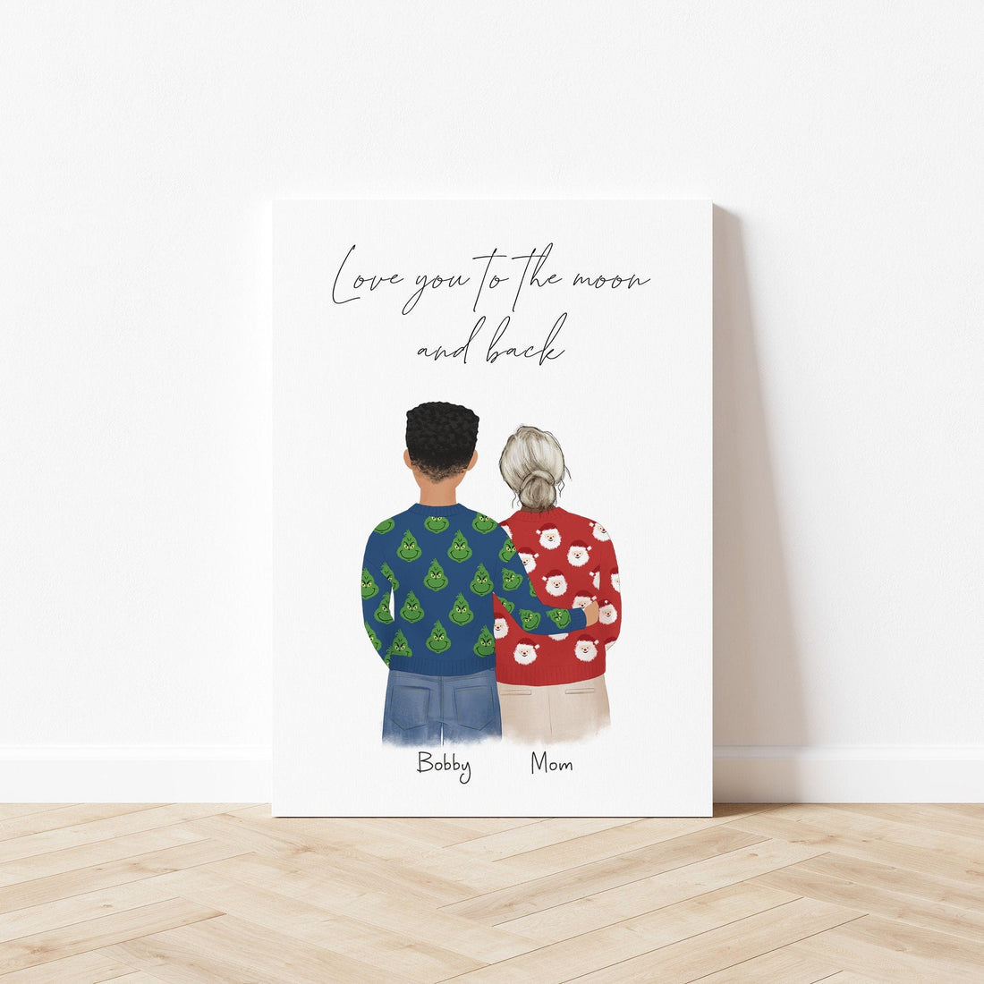 Mom and Son - Personalized Wall Art