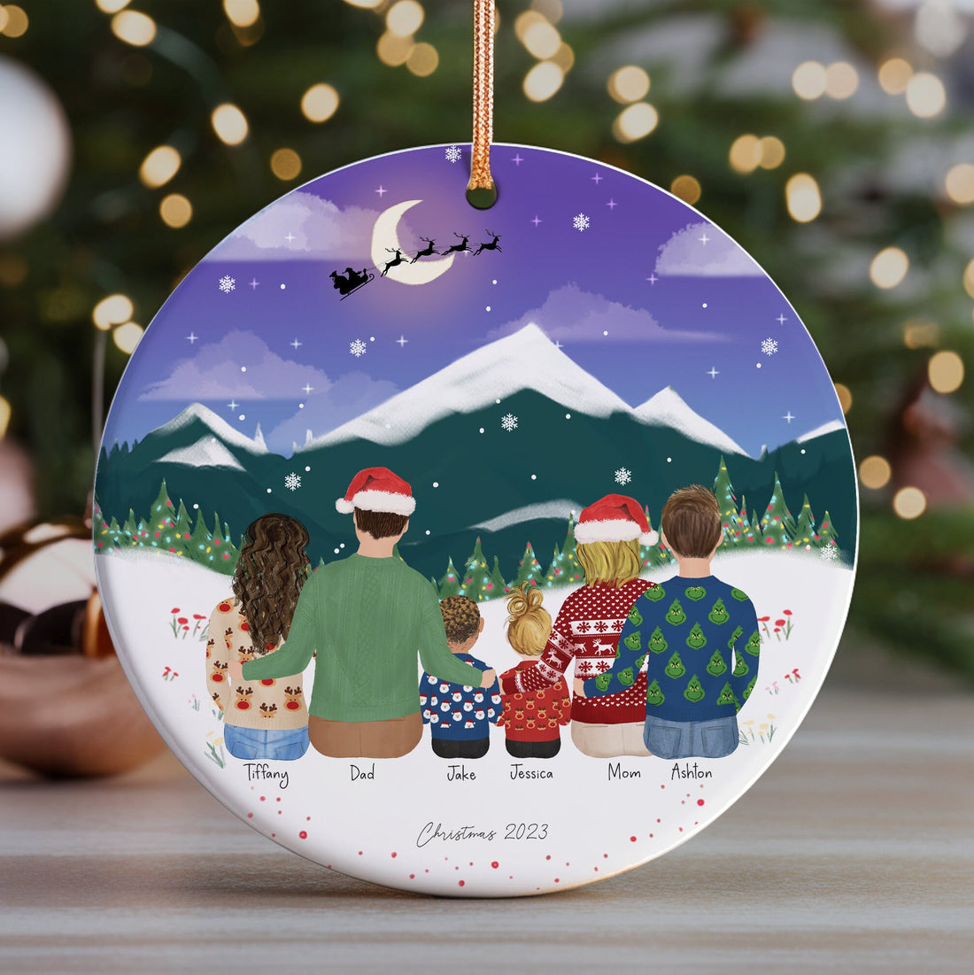 Personalized Christmas Ornament for the whole family