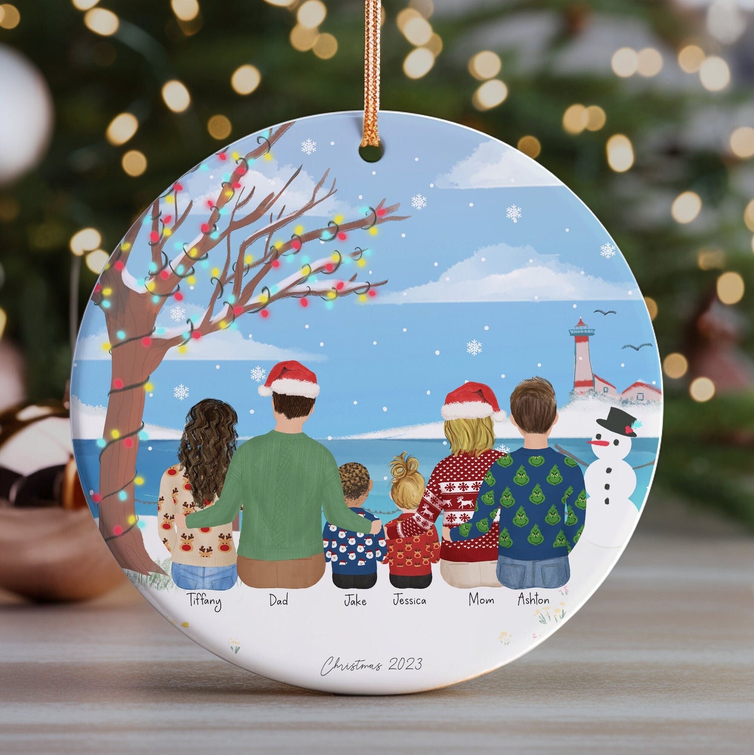 Personalized Christmas Ornament for the whole family