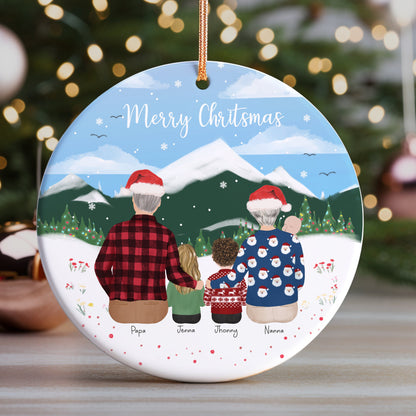 Personalized Christmas Ornament for Grandparents with newborn