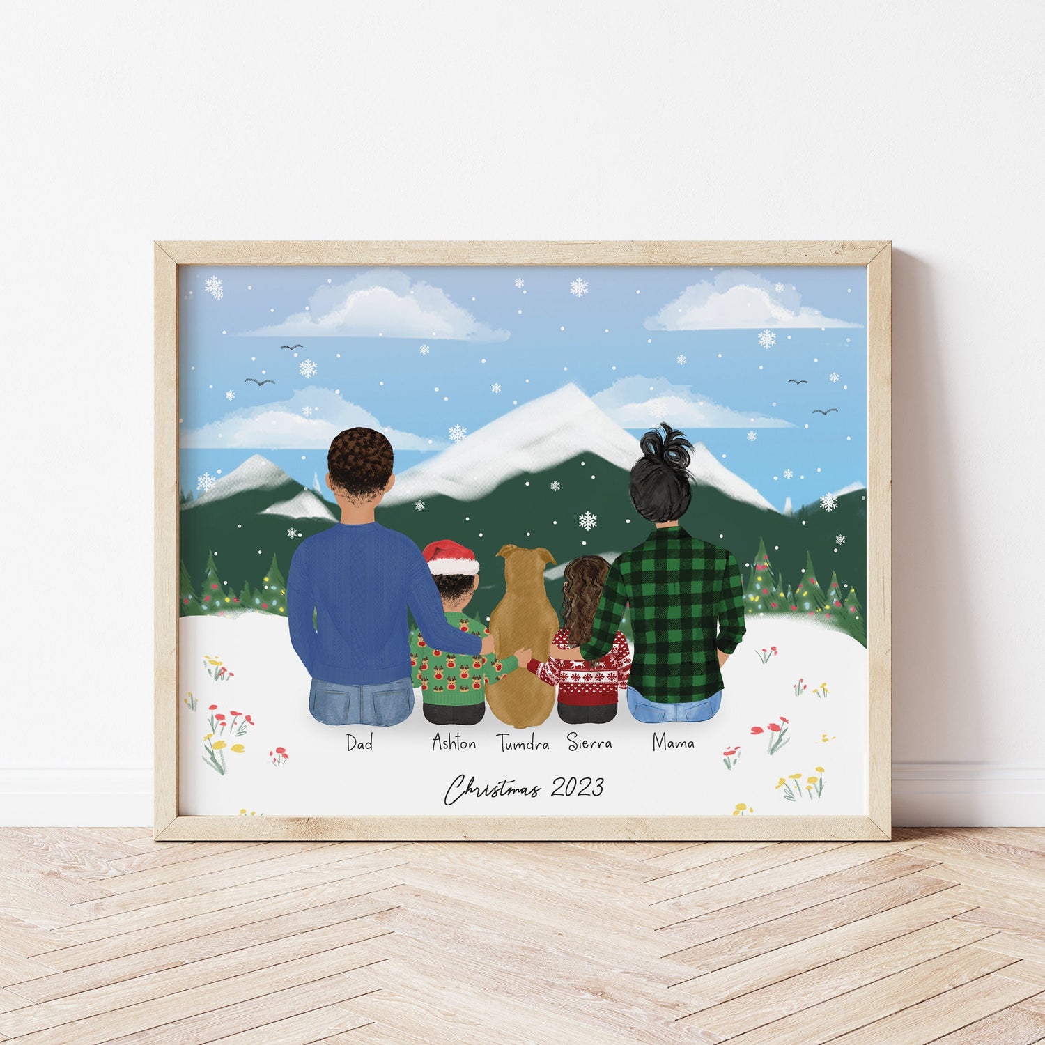 Customizable Family and little Kids Wall Art