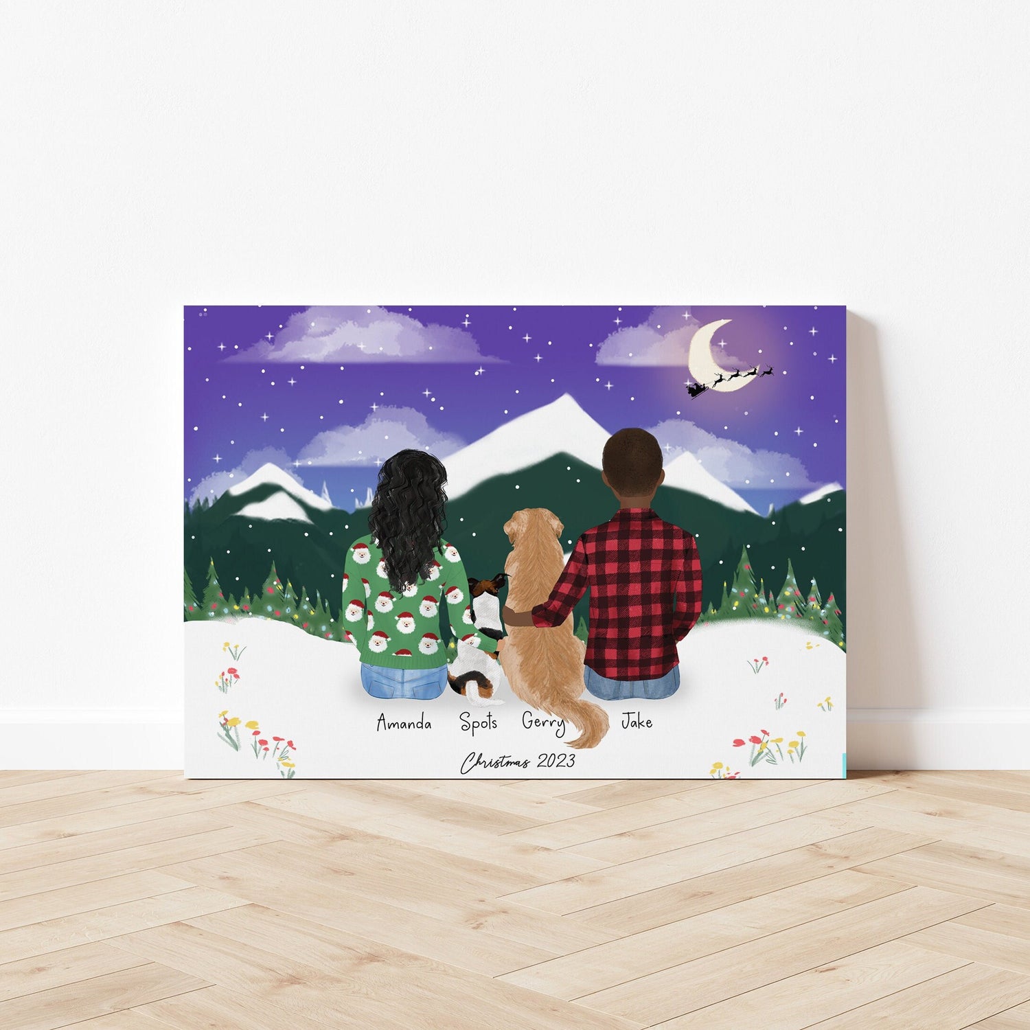 Personalized Framed Holidays Wall Art for Couples