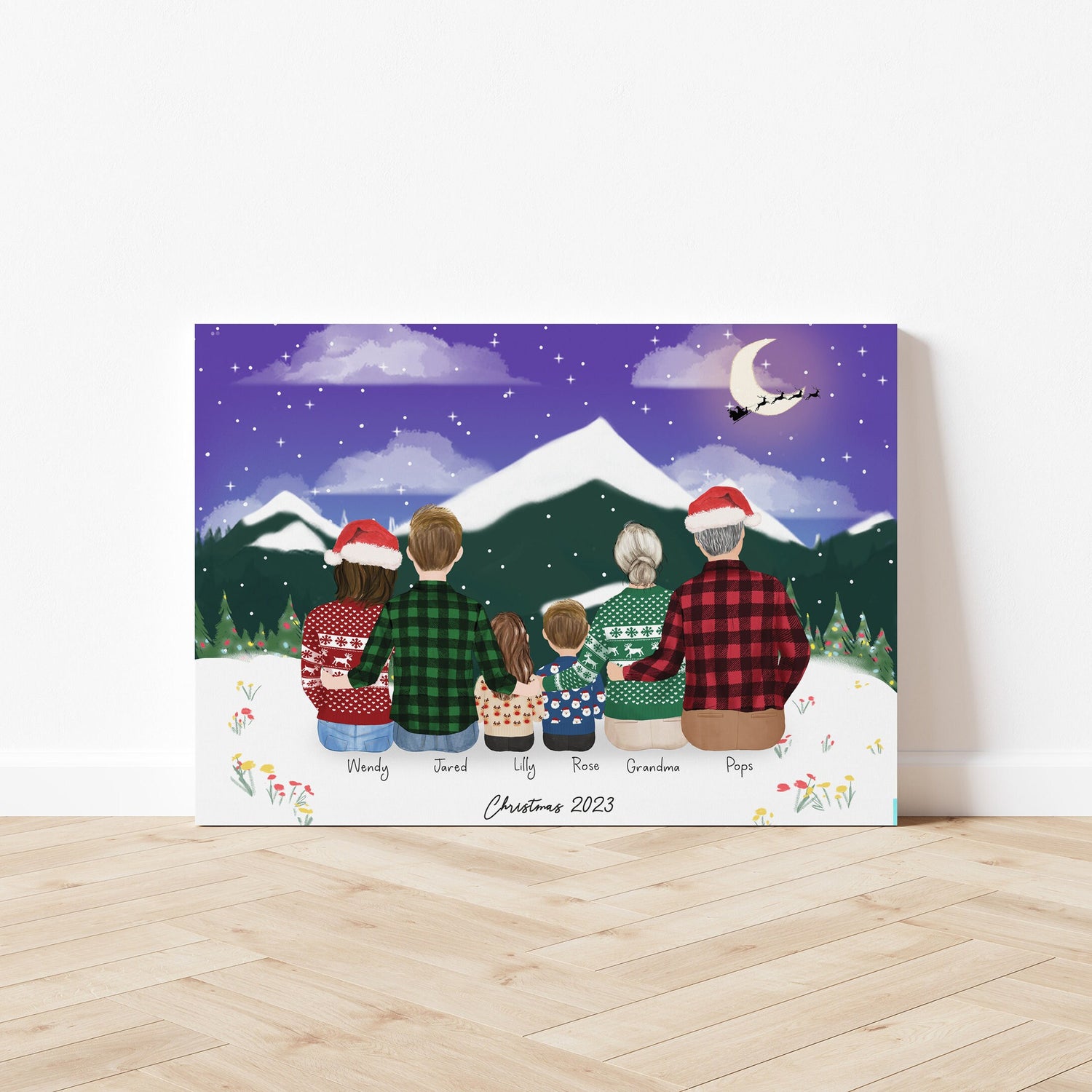 Personalized Happy Family Wall Art