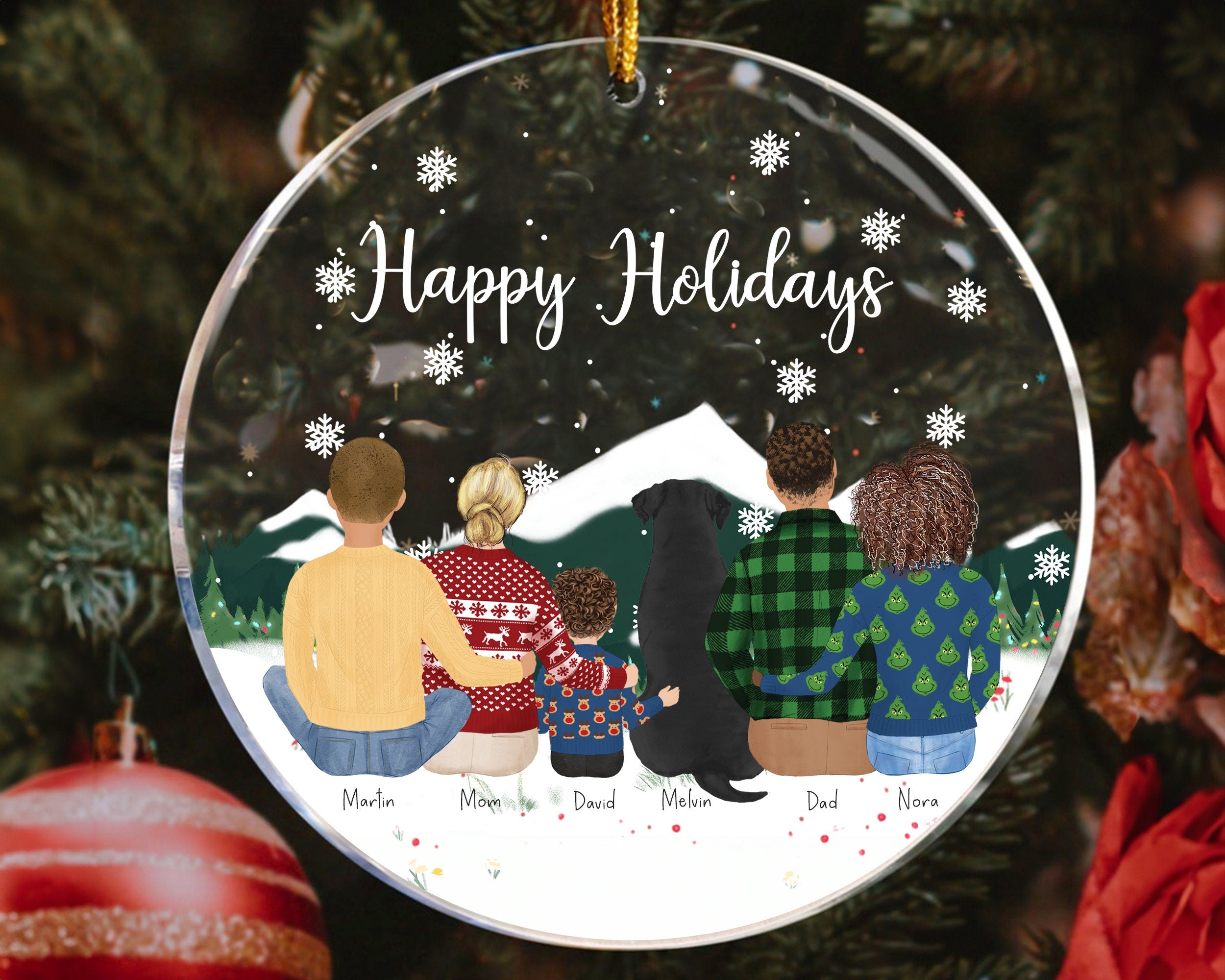 Personalized Christmas Ornament for the whole Family