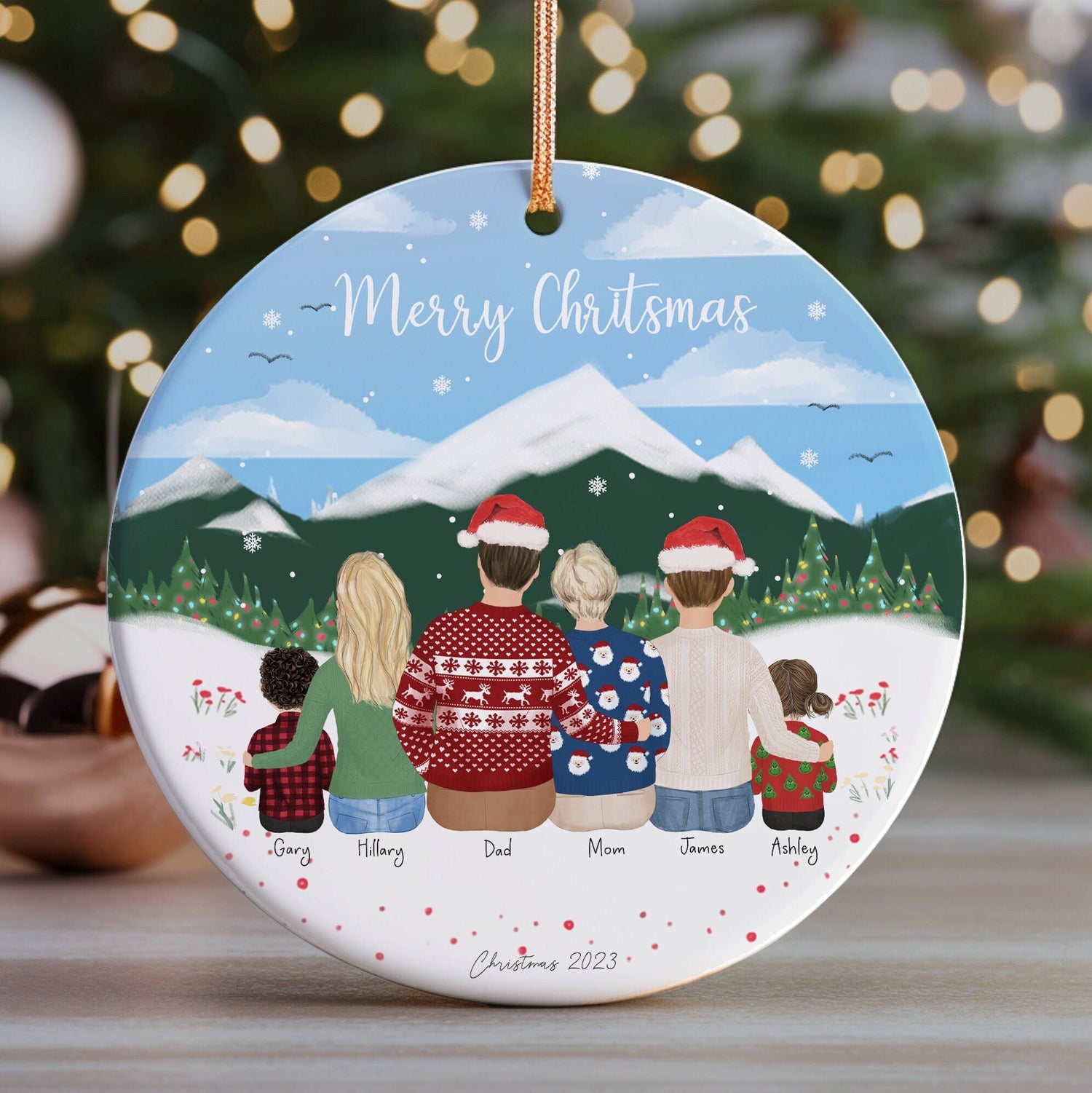 Personalized Christmas Ornament for the whole Family