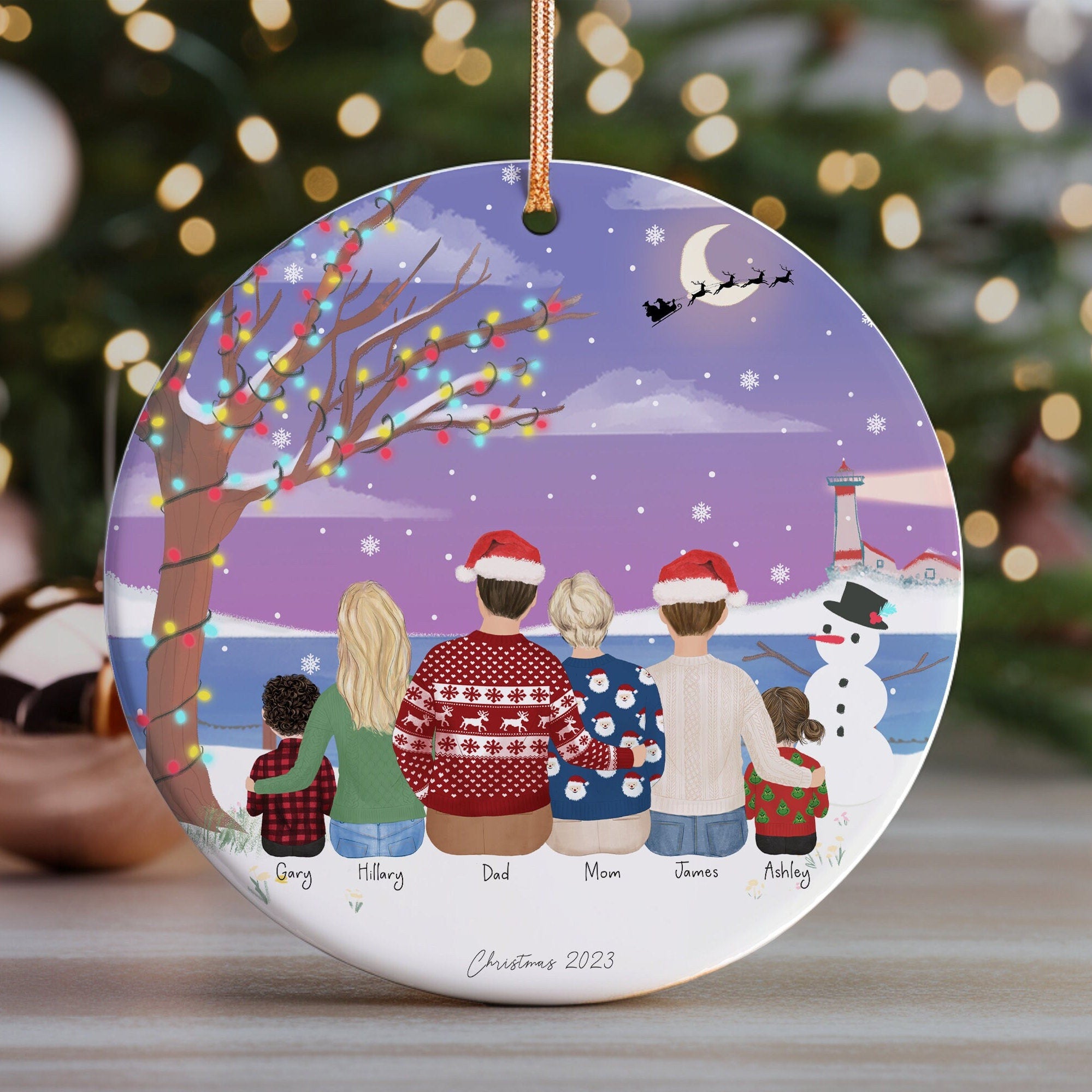 Personalized Christmas Ornament for the whole family