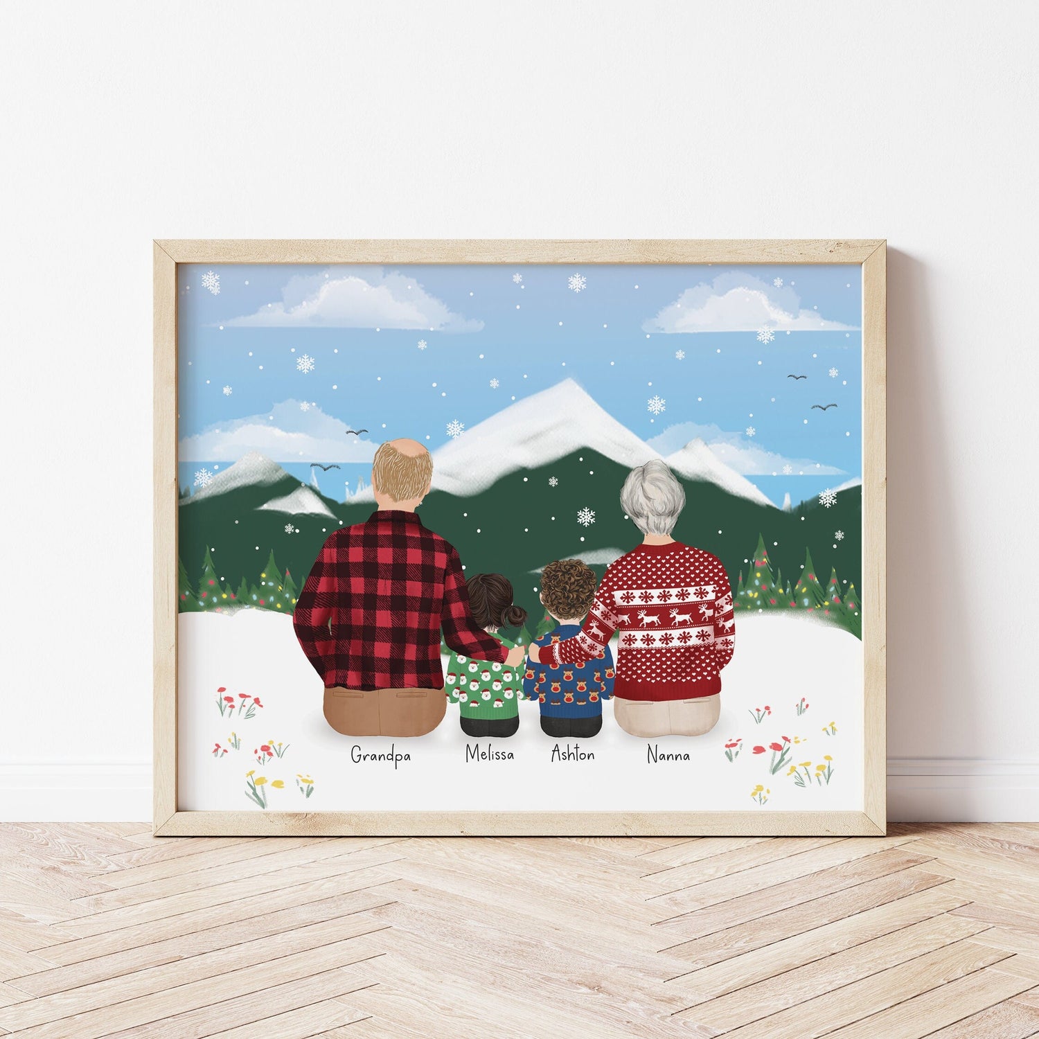 Customizable Grandkids and Grandparents Wall Art